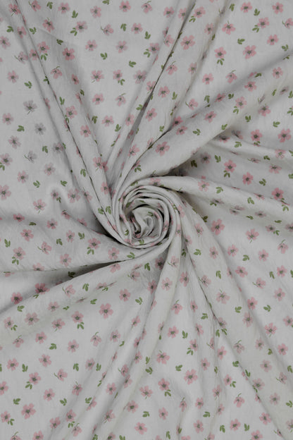 Pastel Meadow Viscose Nylon Printed Fabric