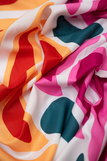 Retro Vibes Linen Fabric