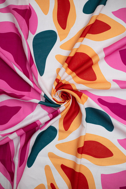 Retro Vibes Linen Fabric
