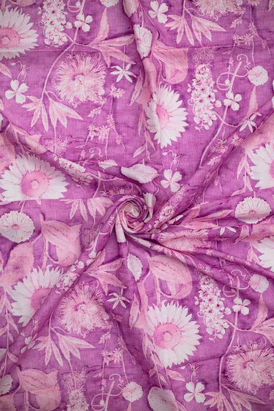 Lavender Mist Linen Fabric