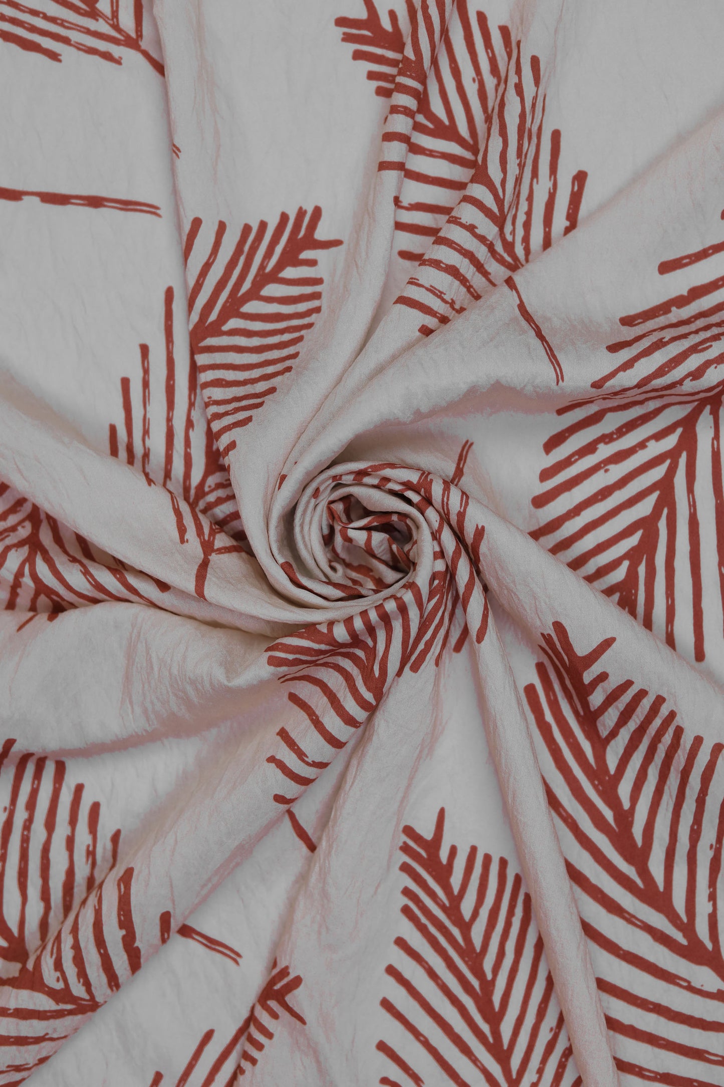 Leafy Luxe Golden Leaf Print Viscose Blend Fabric