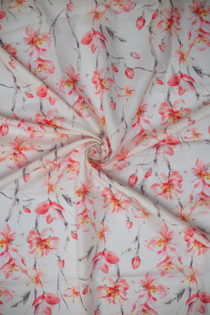 Spring Blush Linen Fabric