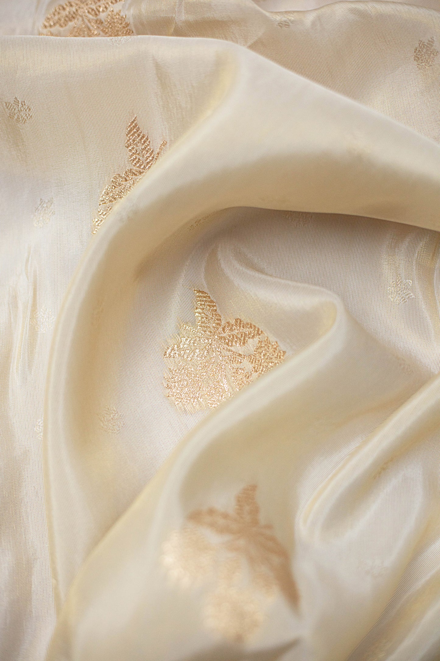 Ivory Bloom Tissue Fabric