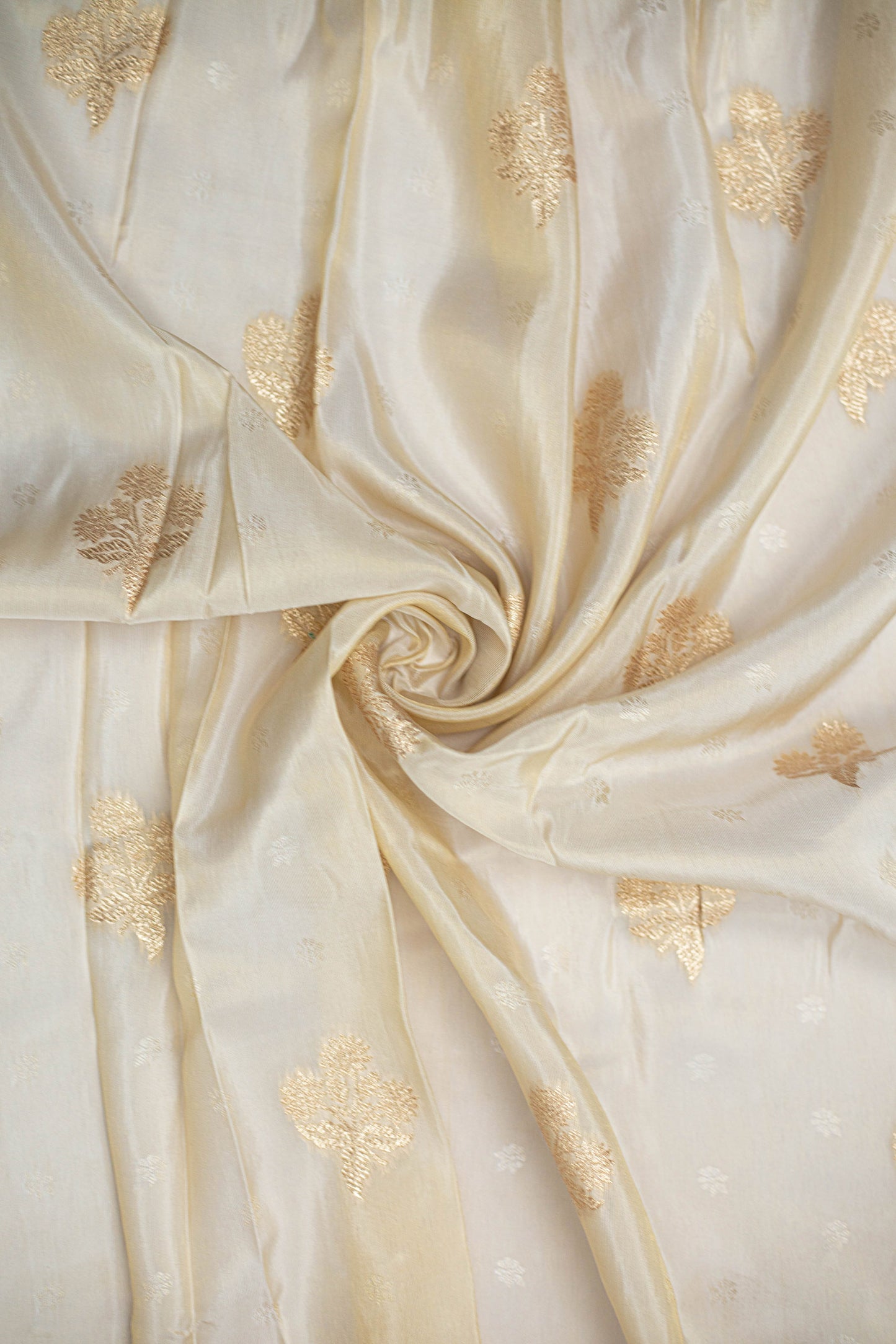 Ivory Bloom Tissue Fabric