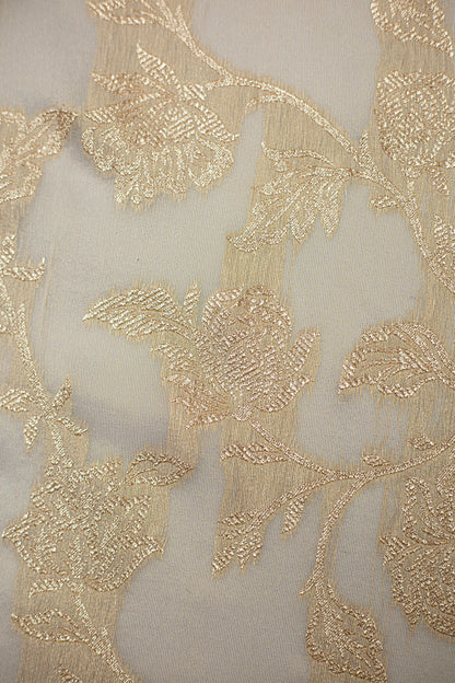Golden Rose Bloom | Tishu MX Jall Fabric
