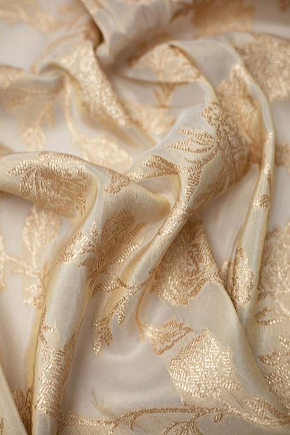 Golden Rose Bloom | Tishu MX Jall Fabric