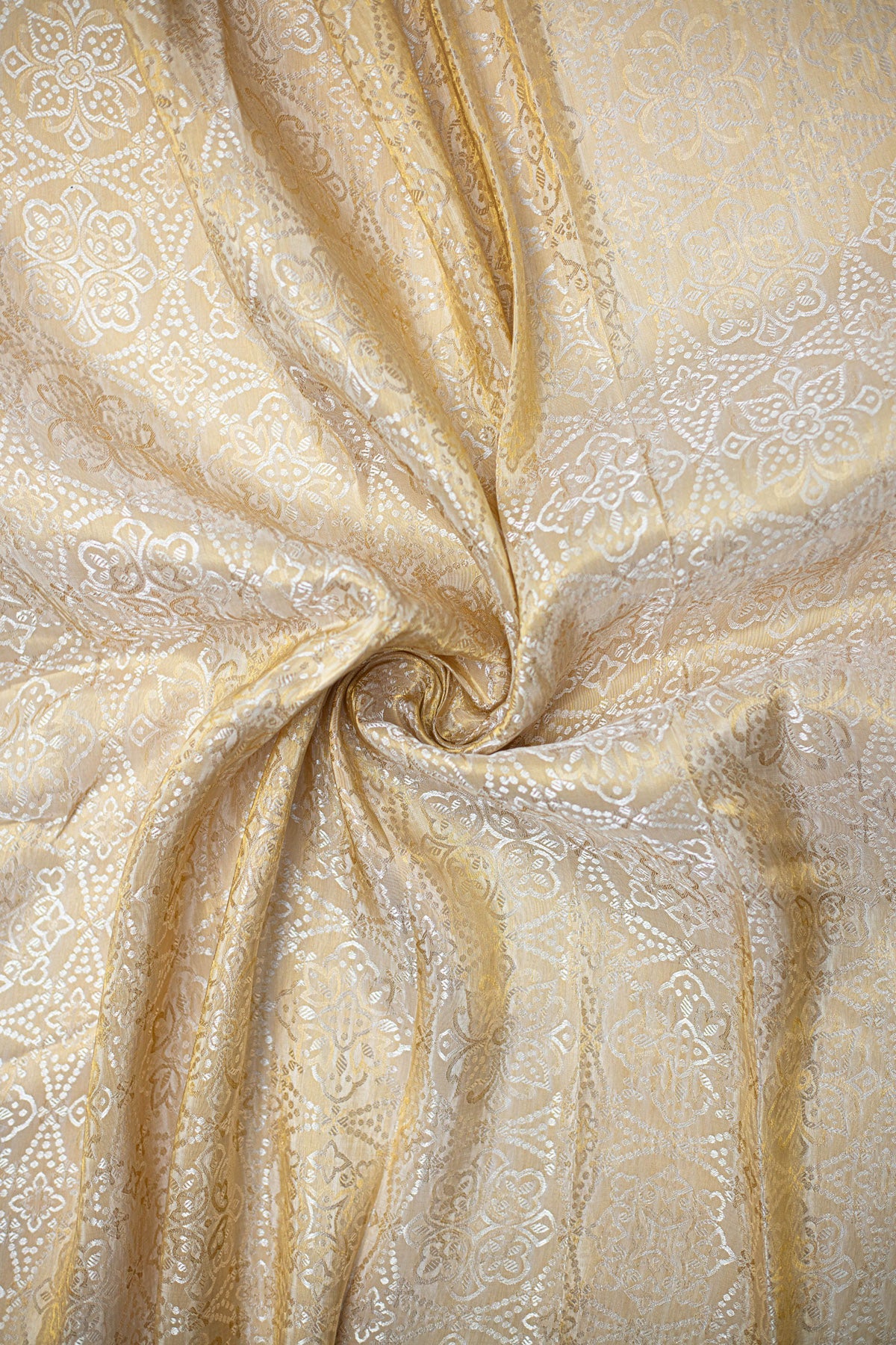 Heritage Bloom Tanchoi Fabric