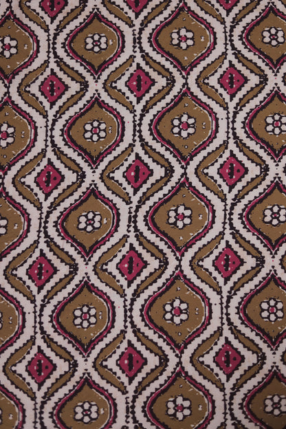 Mystic Ikat Geometric Printed Viscose Blend Fabric