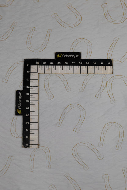 Horseshoe Luxe Minimal Printed Viscose Blend Fabric