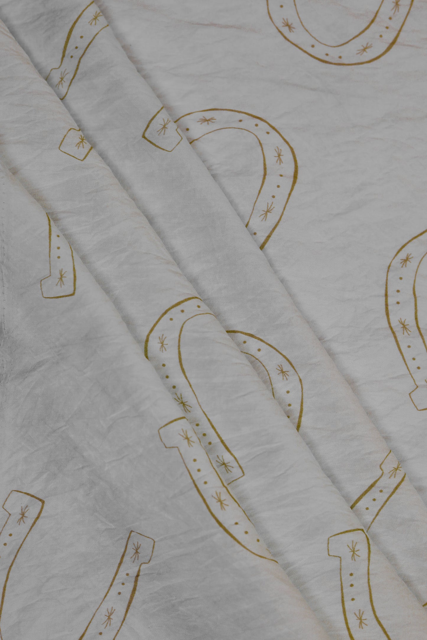 Horseshoe Luxe Minimal Printed Viscose Blend Fabric
