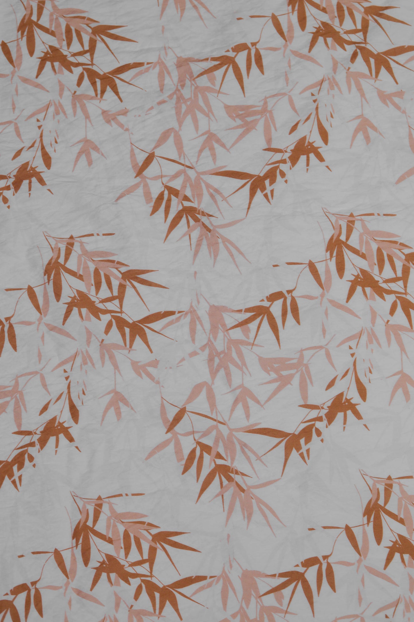 Amber Leaf Bamboo Print Viscose Blend Fabric