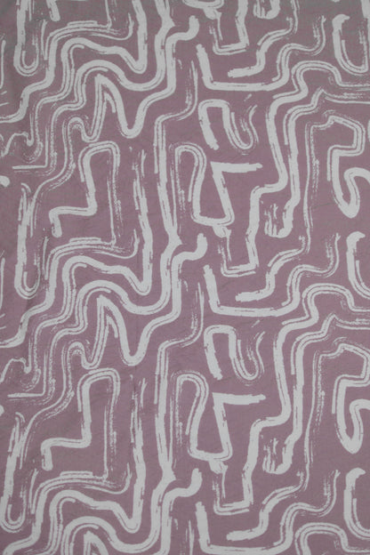 Zen Flow Abstract Brushstroke Viscose Blend Fabric