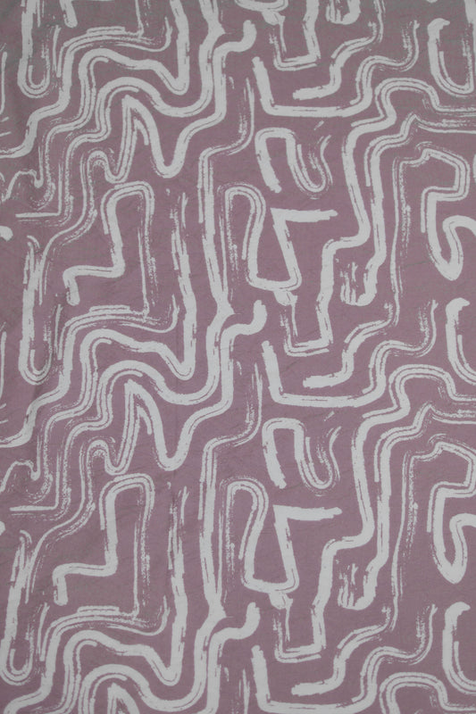 Zen Flow Abstract Brushstroke Viscose Blend Fabric