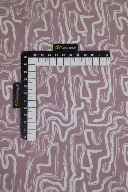 Zen Flow Abstract Brushstroke Viscose Blend Fabric
