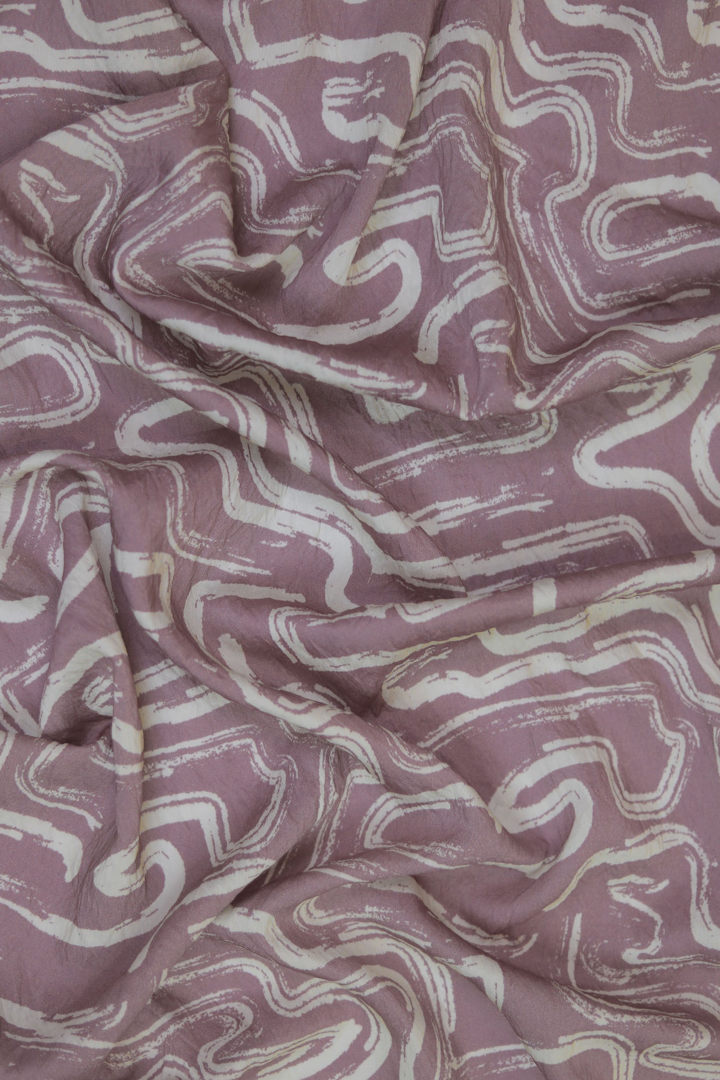 Zen Flow Abstract Brushstroke Viscose Blend Fabric
