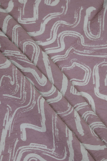 Zen Flow Abstract Brushstroke Viscose Blend Fabric