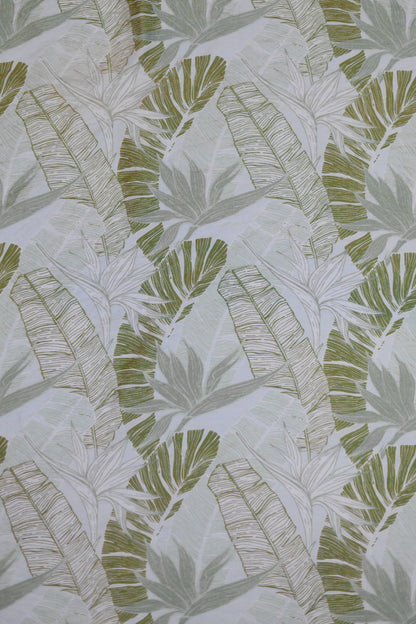 Sage Palm Tropical Viscose Nylon Fabric