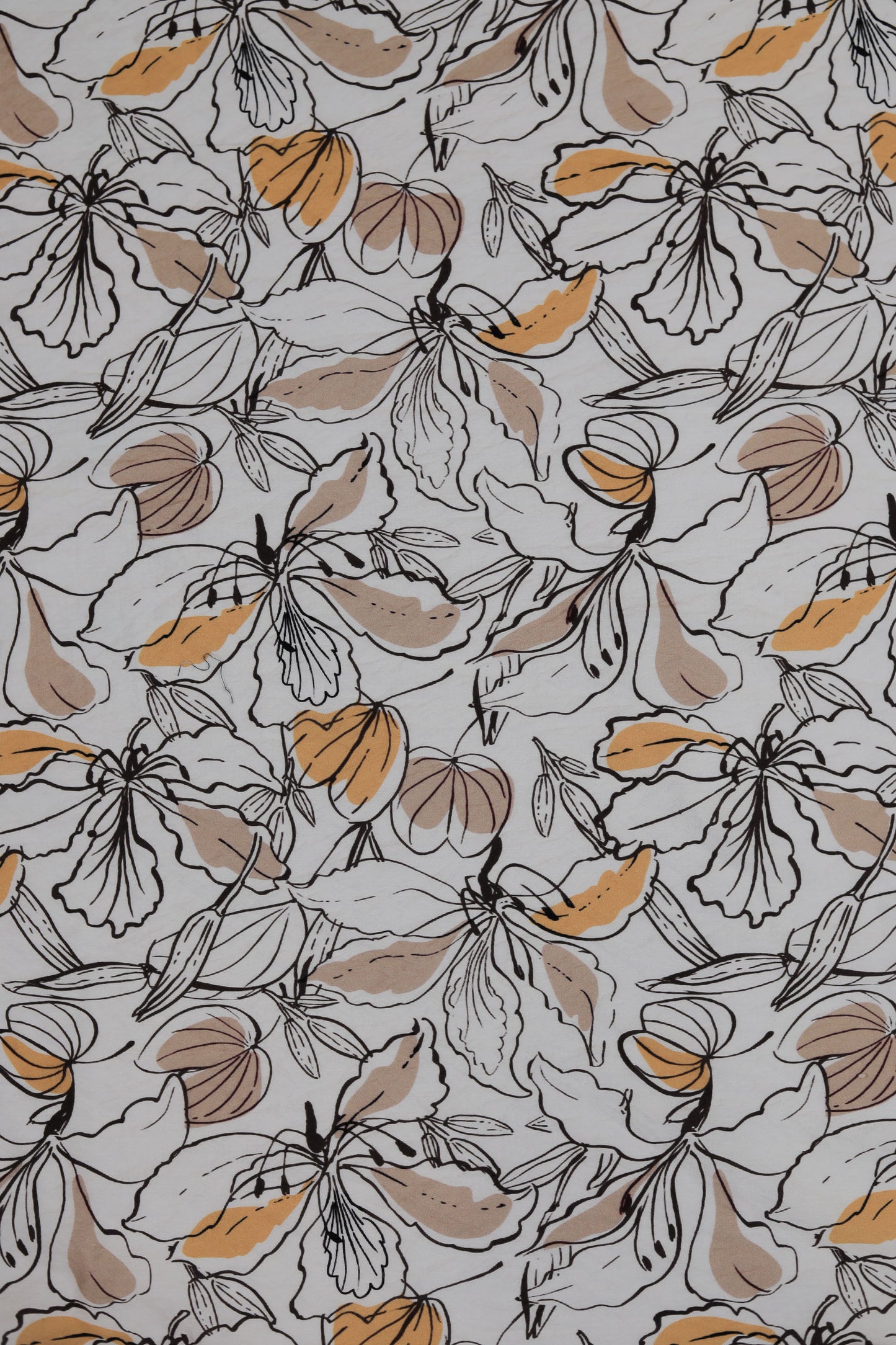 Vintage Garden Viscose Nylon Printed Fabric