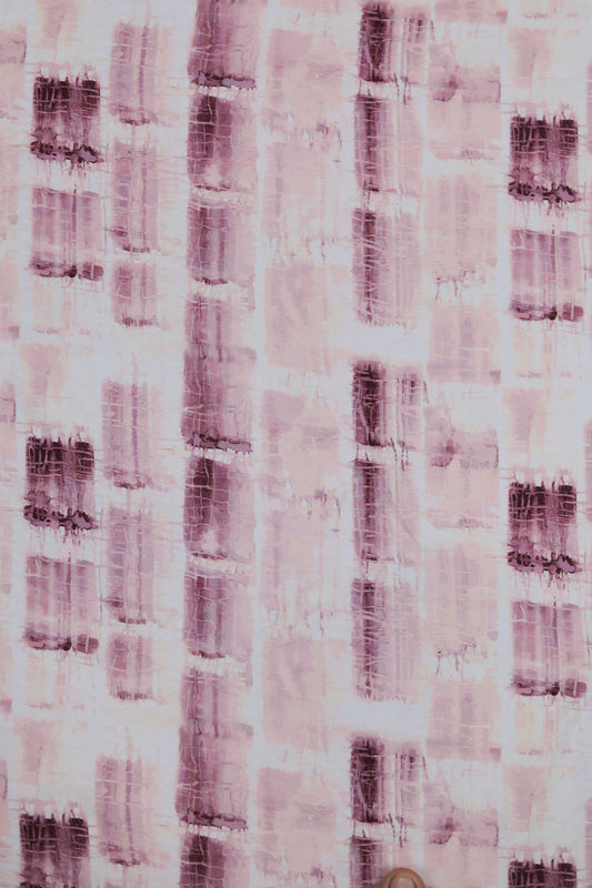 Ethereal Mauve Watercolor Viscose Fabric