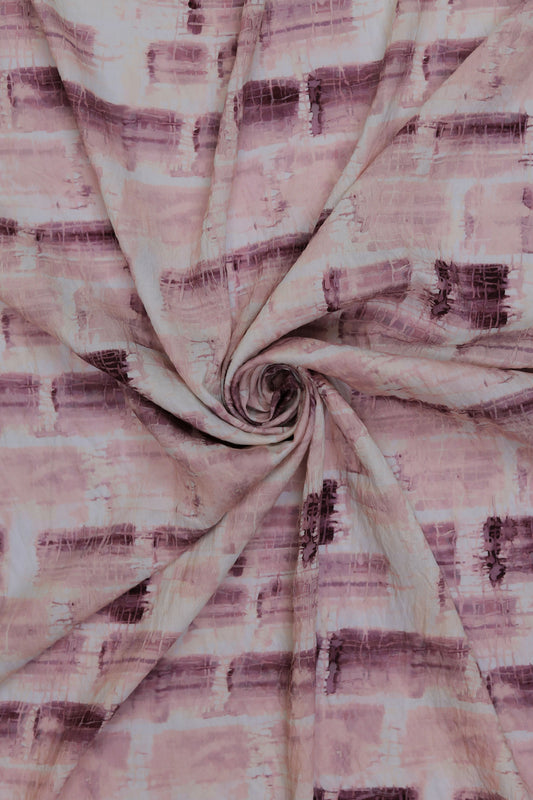 Ethereal Mauve Watercolor Viscose Fabric