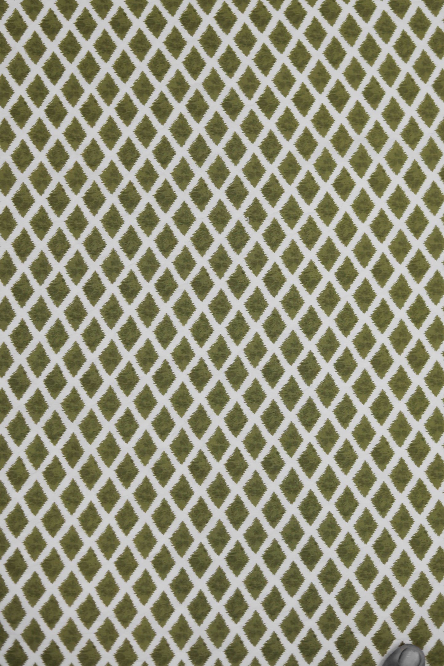 Diamond Drift Indigo Ikat Viscose Fabric