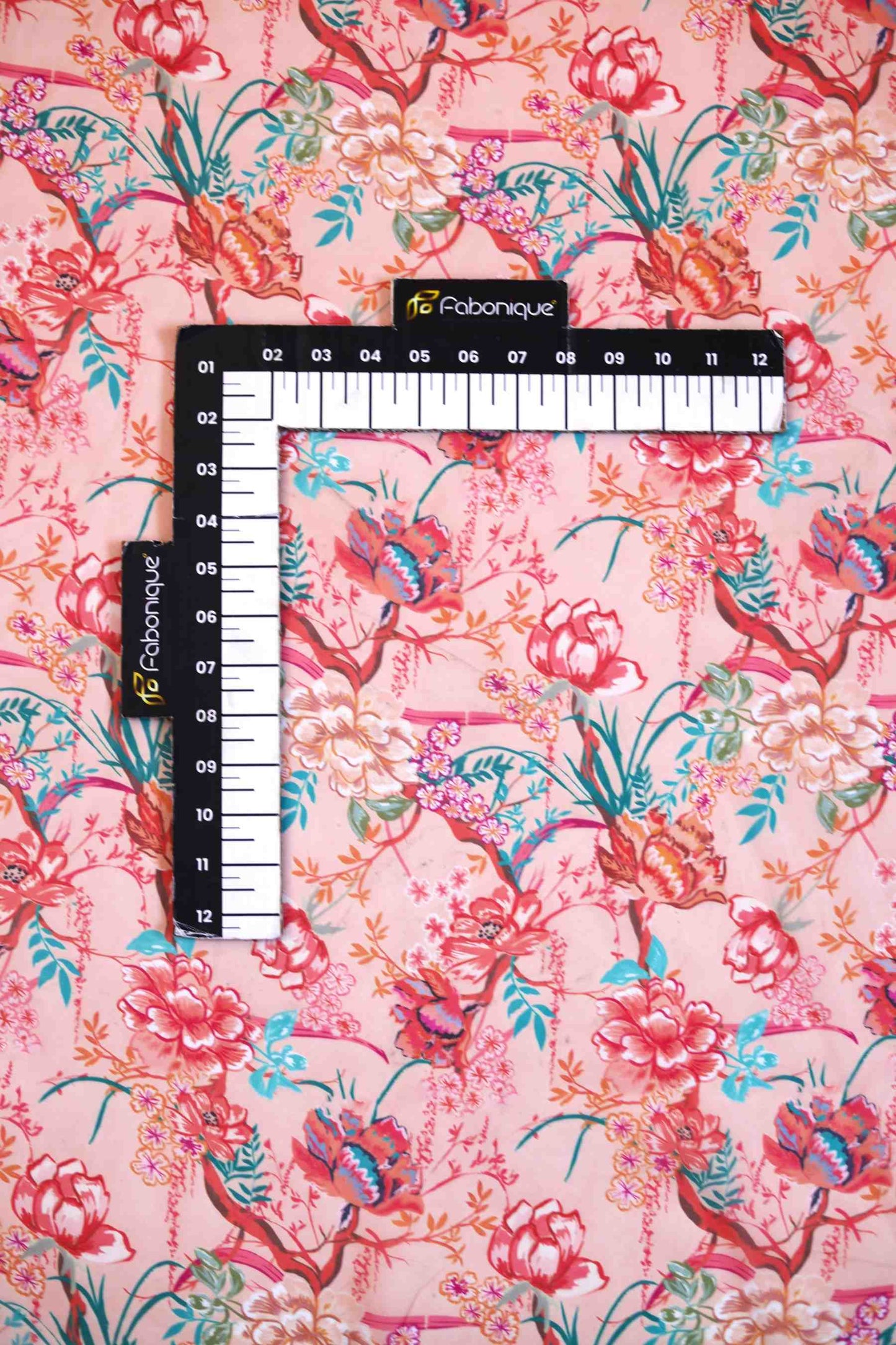 Peach Garden Tabby Fabric
