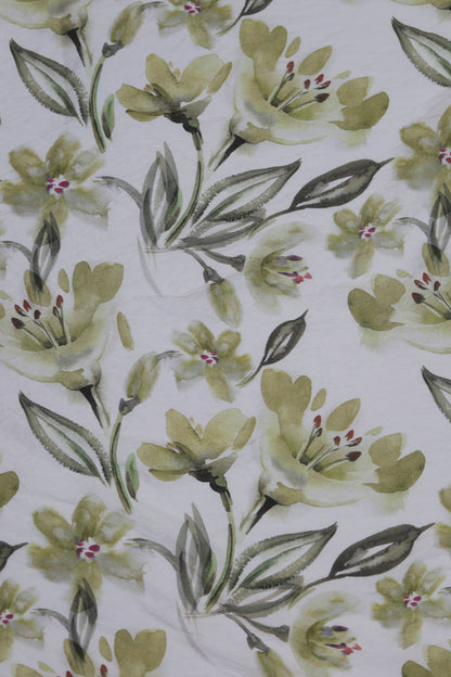 Crimson Grace Watercolor Floral Viscose Nylon Fabric