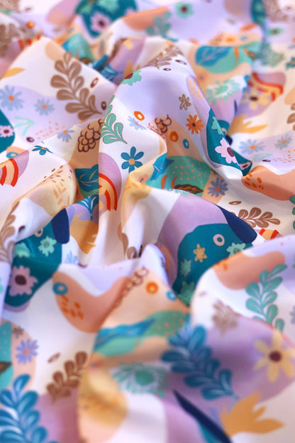 Botanic Breeze French Crepe Fabric