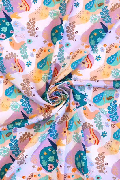 Botanic Breeze French Crepe Fabric