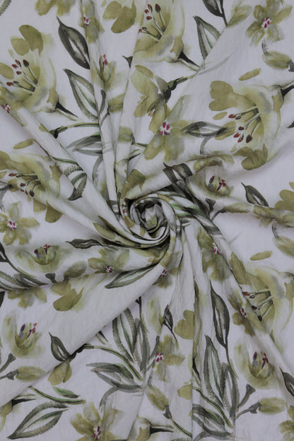 Crimson Grace Watercolor Floral Viscose Nylon Fabric