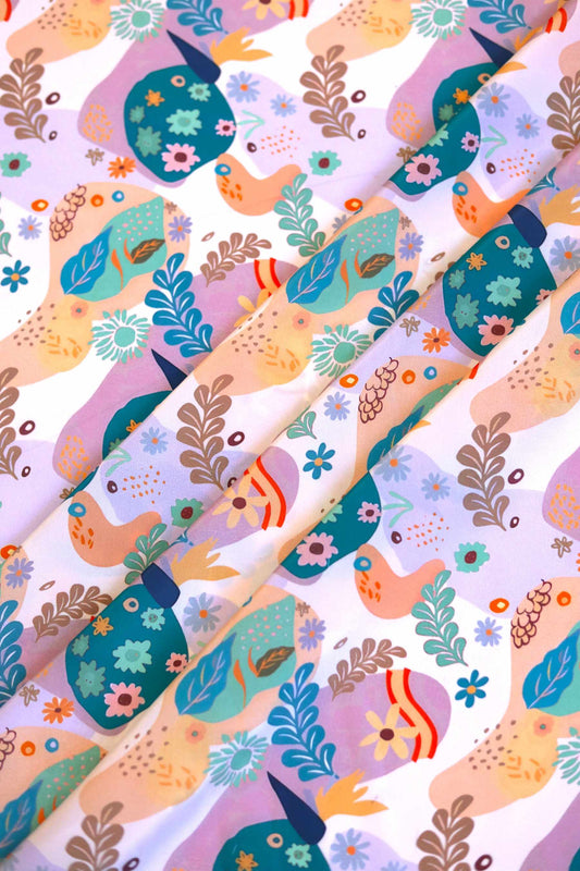 Botanic Breeze French Crepe Fabric