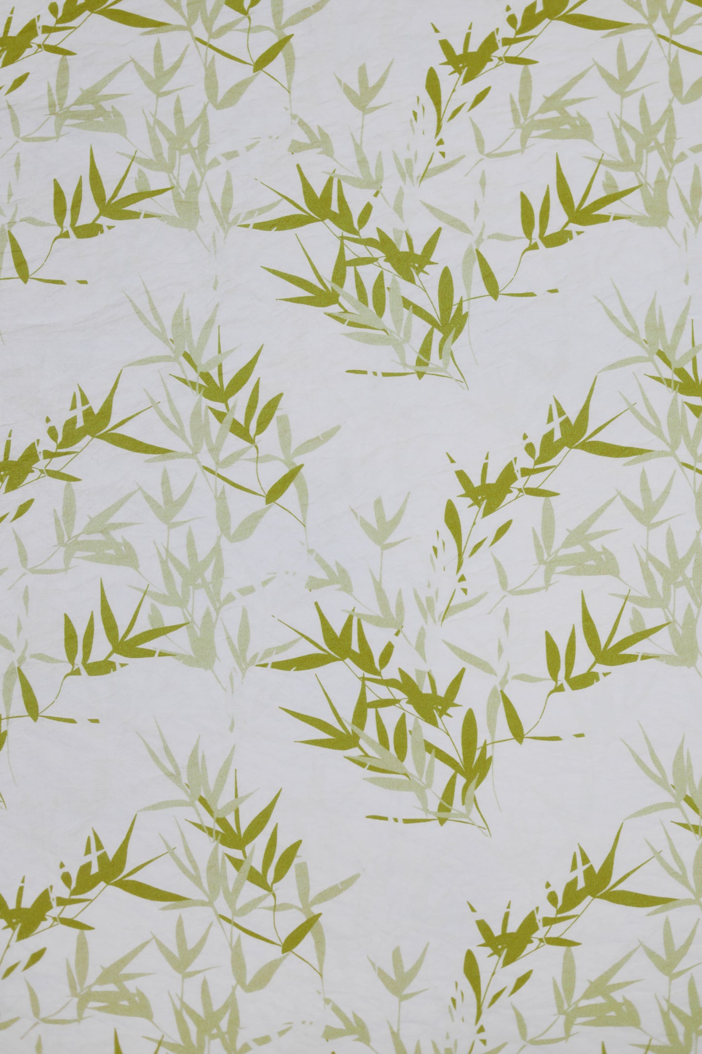 Amber Leaf Bamboo Print Viscose Blend Fabric