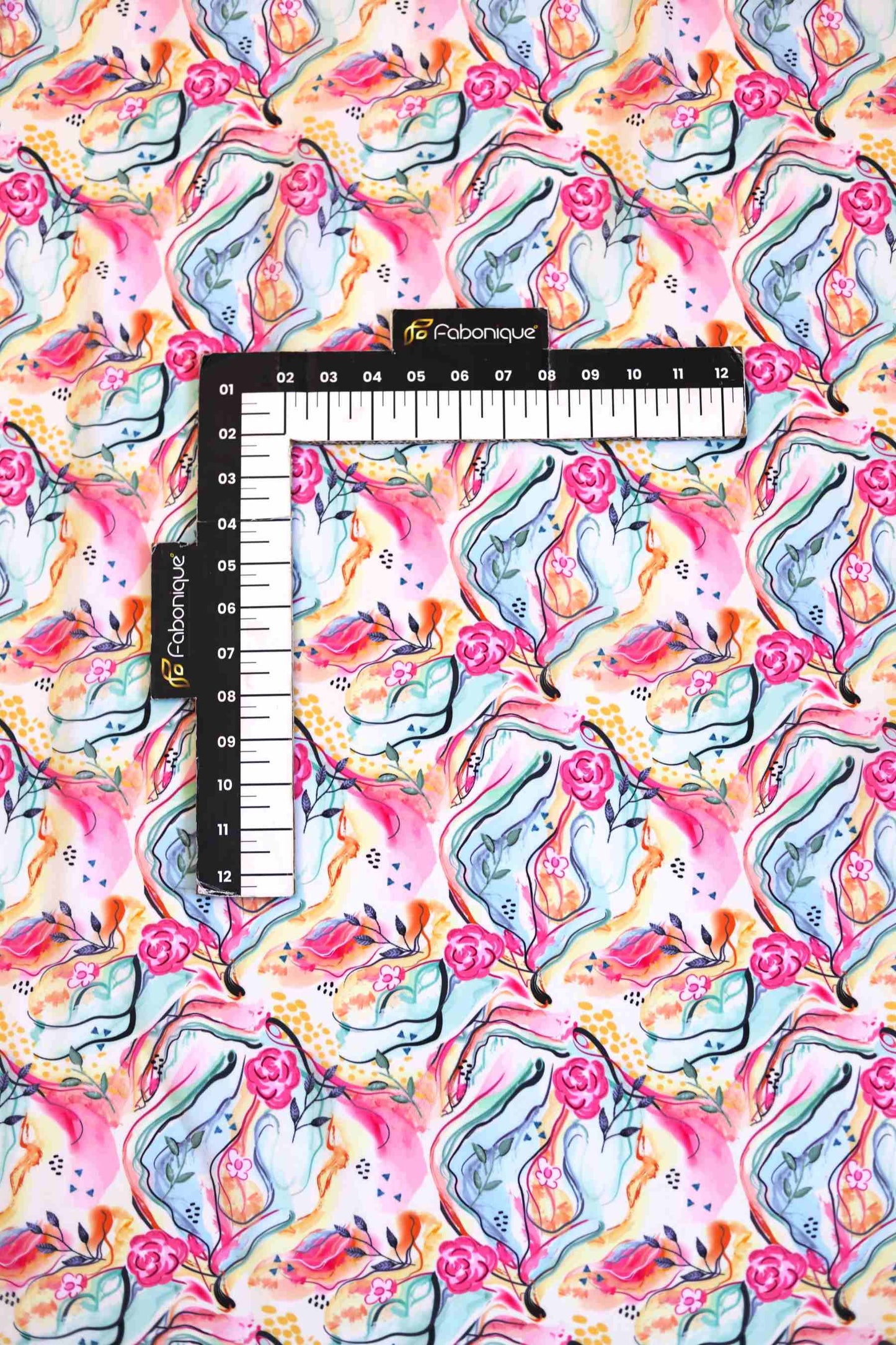 Floral Fantasy French Crepe Fabric
