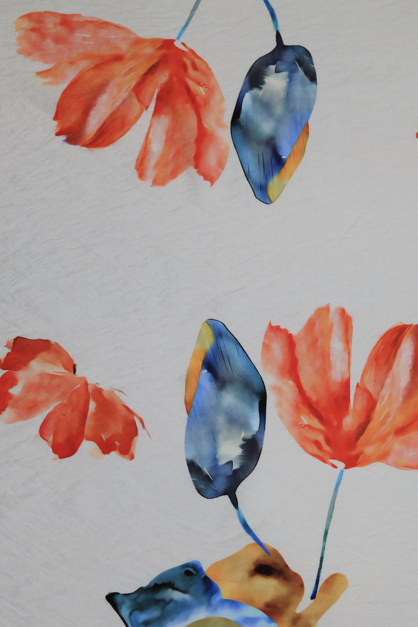Nature’s Melody Leaf Print Viscose Blend Fabric