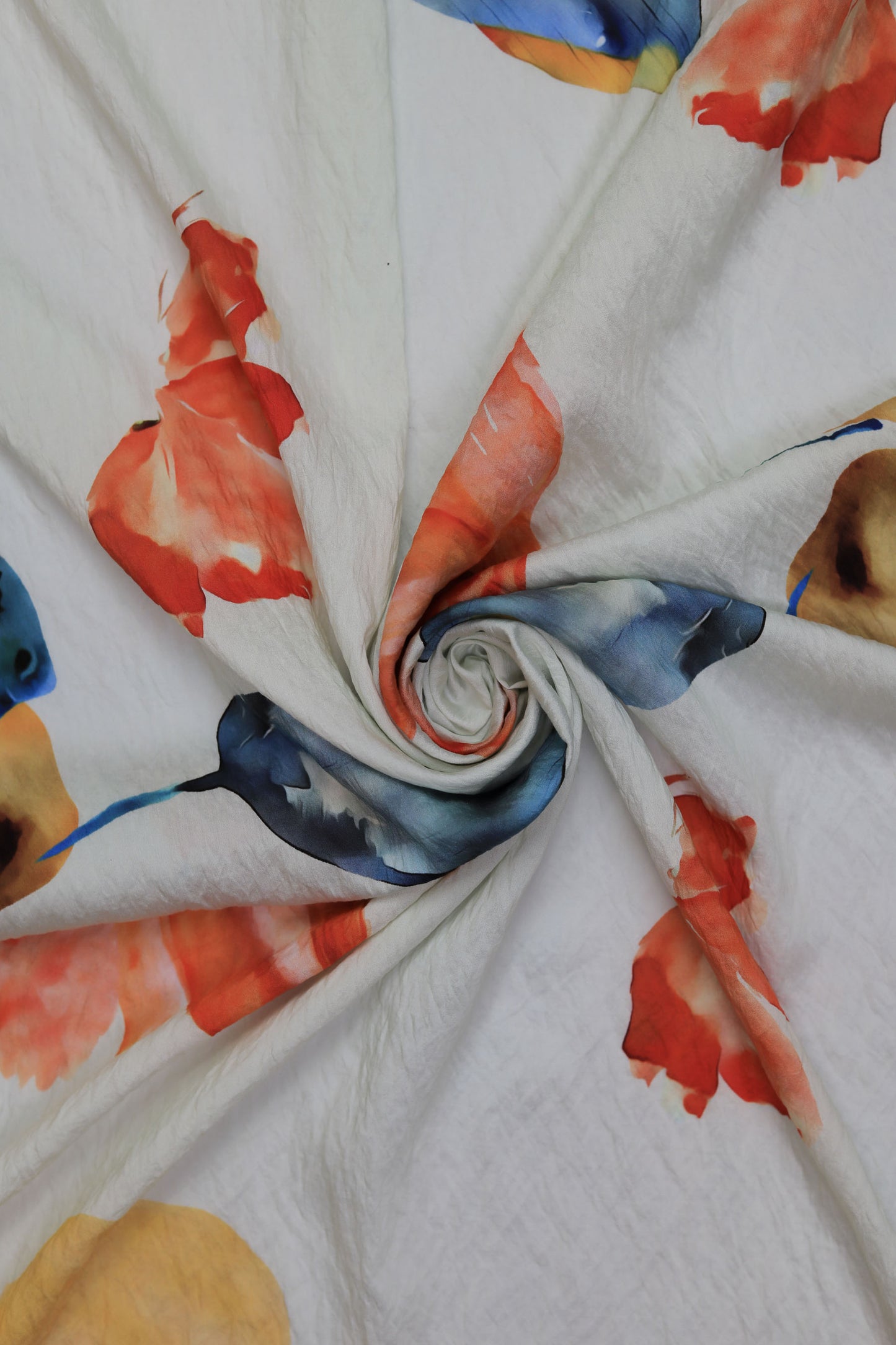 Nature’s Melody Leaf Print Viscose Blend Fabric