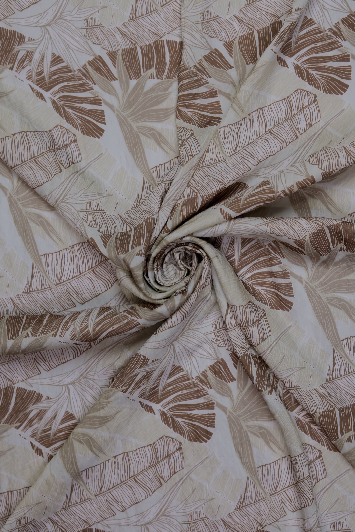 Sage Palm Tropical Viscose Nylon Fabric