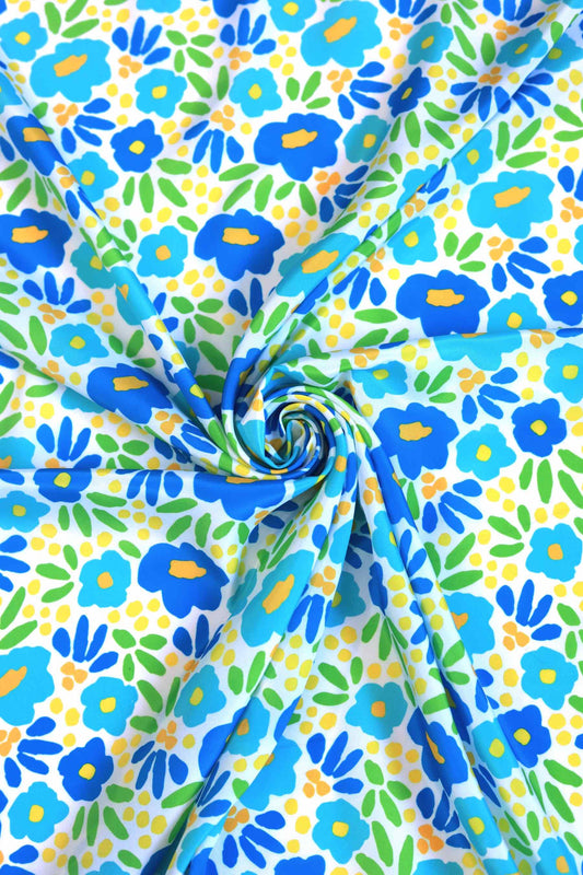 Summer Bloom French Crepe Fabric