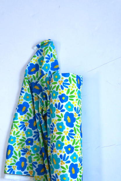 Summer Bloom French Crepe Fabric