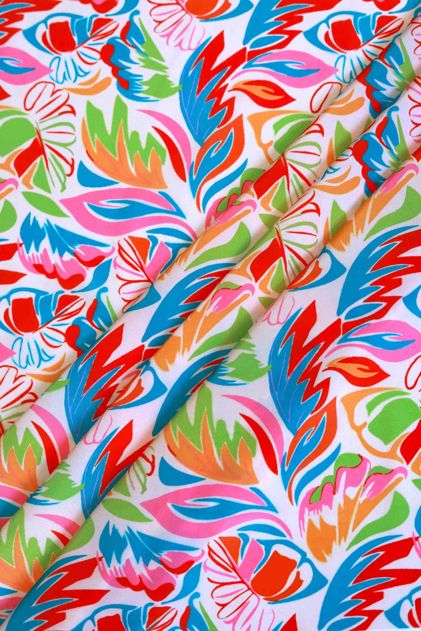 Flora Fiesta French Crepe Fabric