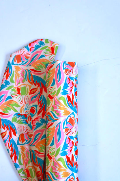 Flora Fiesta French Crepe Fabric