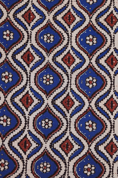 Mystic Ikat Geometric Printed Viscose Blend Fabric