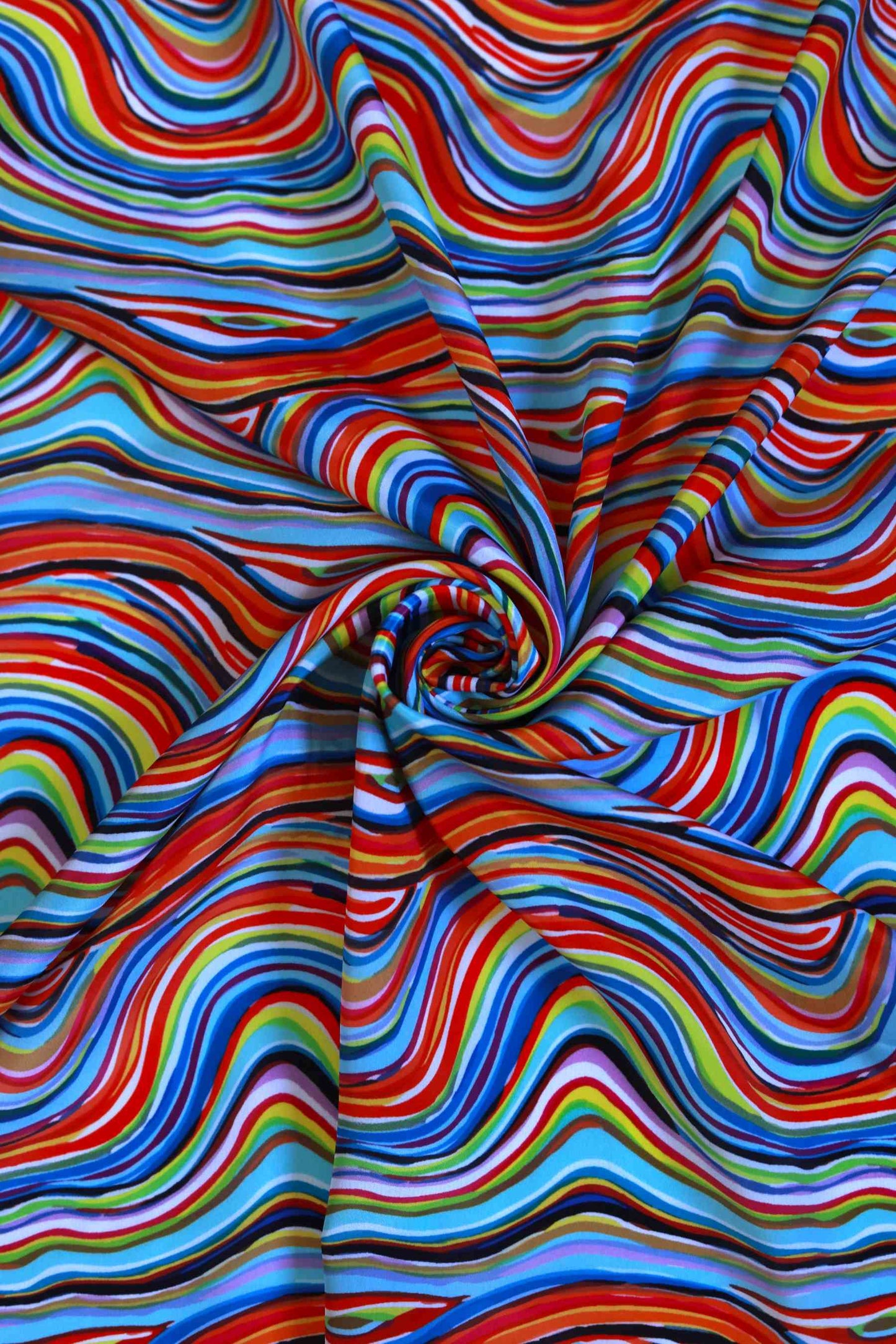 Spectrum Wave French Crepe Fabric