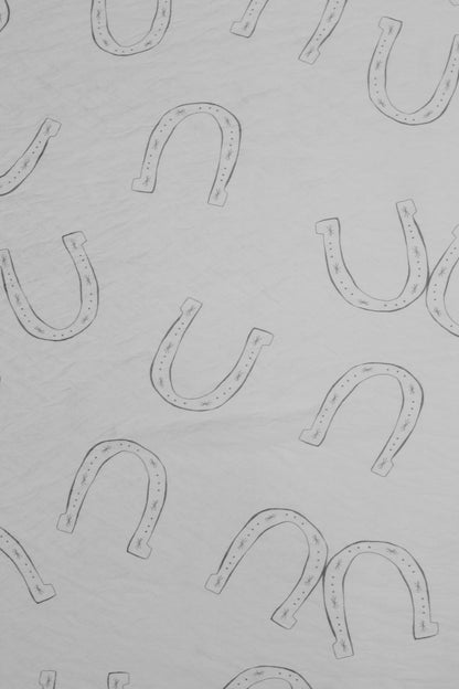 Horseshoe Luxe Minimal Printed Viscose Blend Fabric