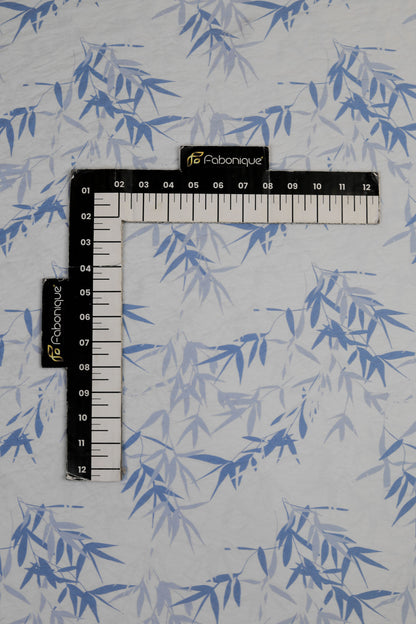 Amber Leaf Bamboo Print Viscose Blend Fabric