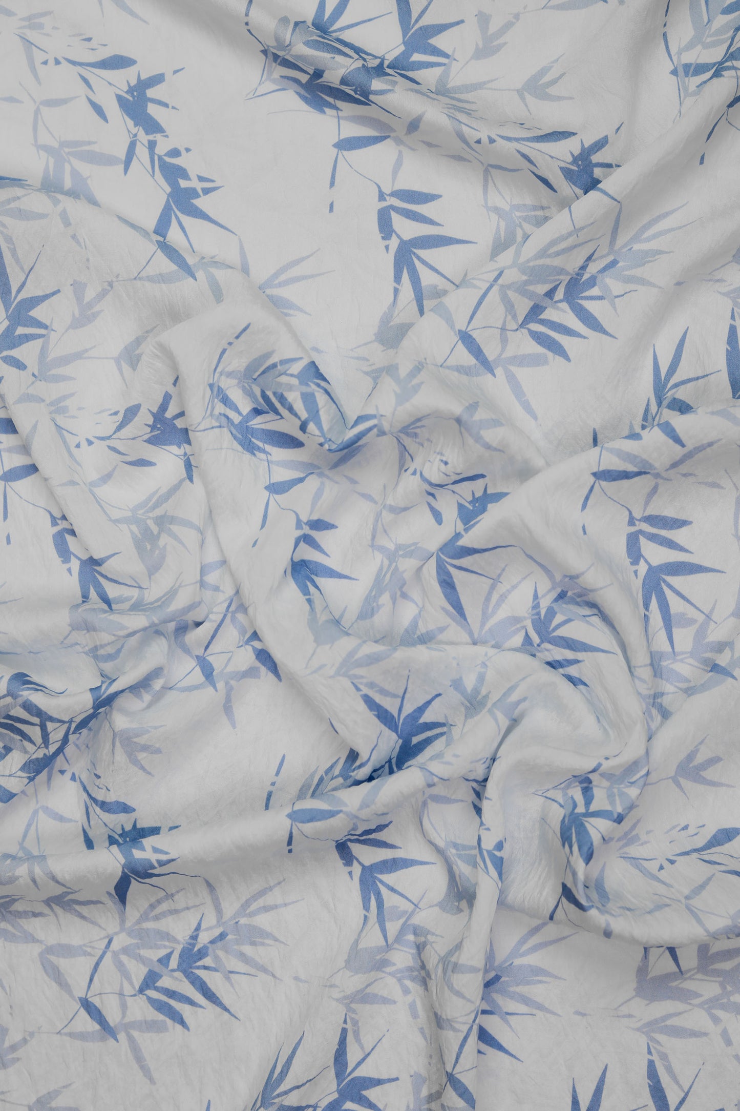 Amber Leaf Bamboo Print Viscose Blend Fabric