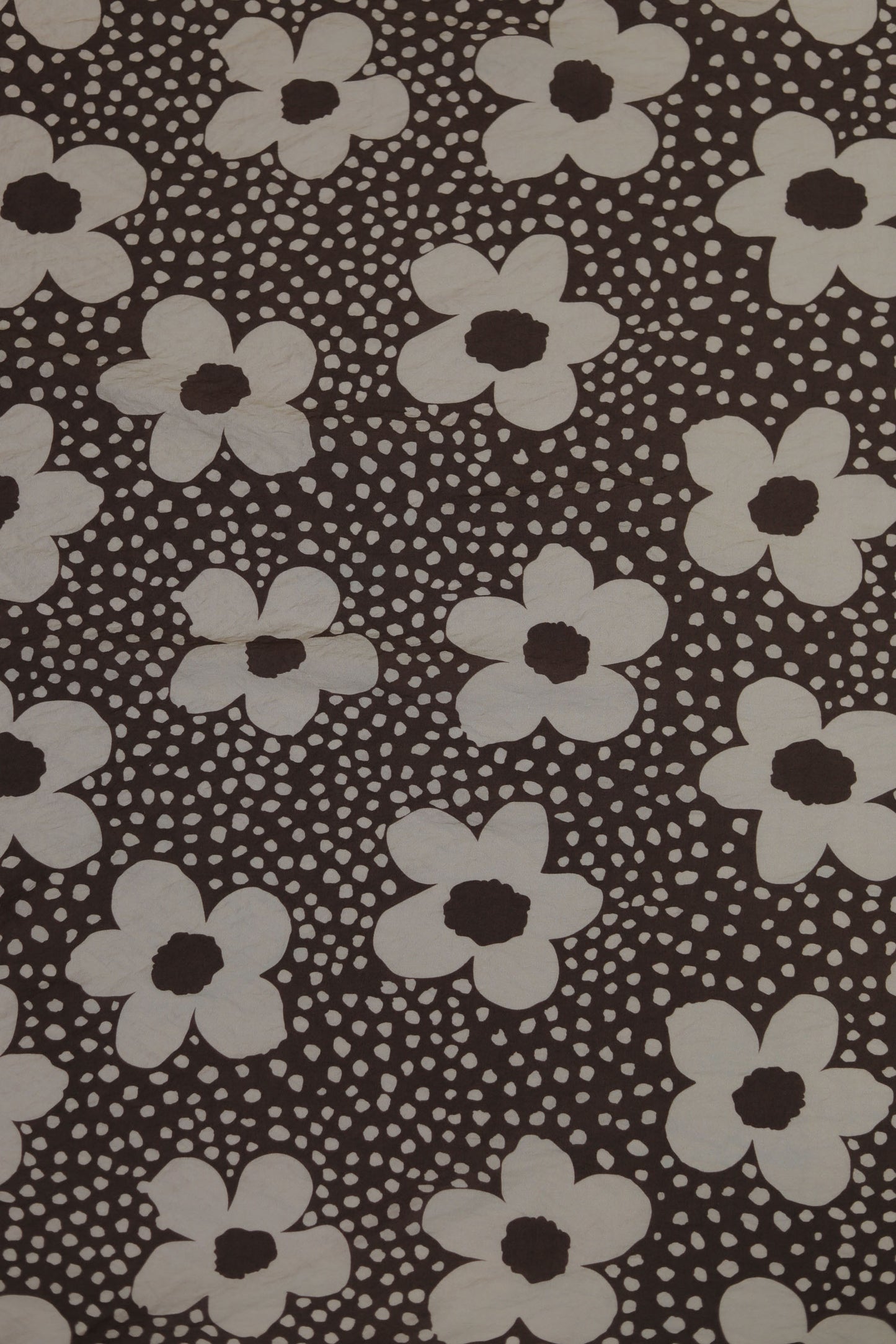 Blush Blossom Floral Dot Viscose Blend Fabric