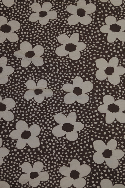 Blush Blossom Floral Dot Viscose Blend Fabric