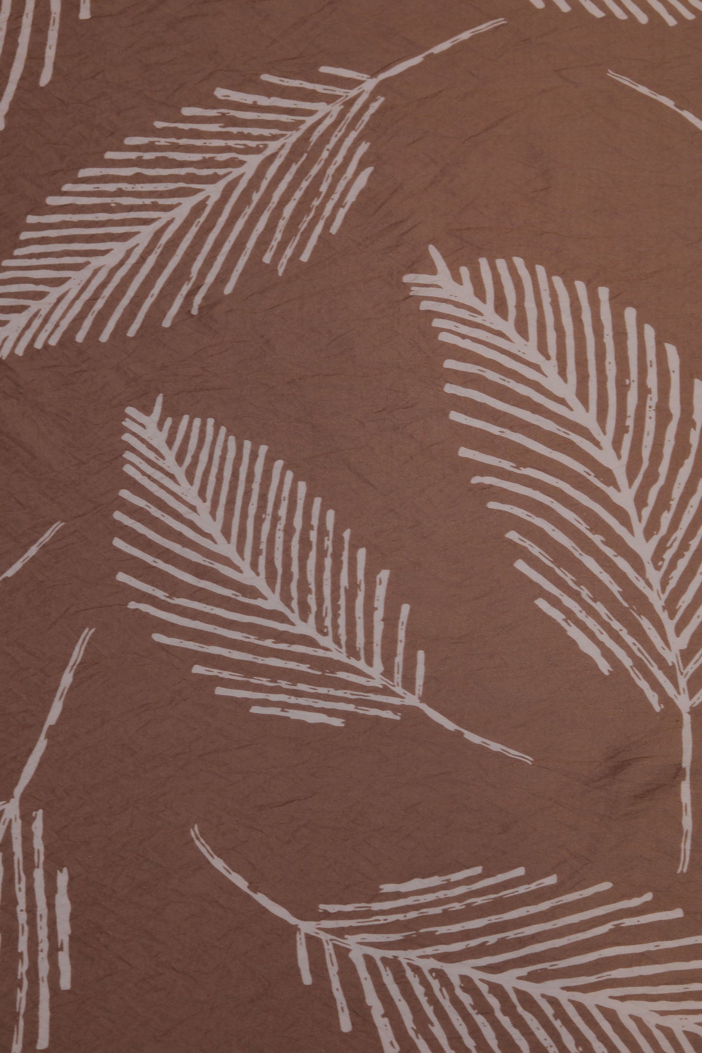 Leafy Luxe Golden Leaf Print Viscose Blend Fabric