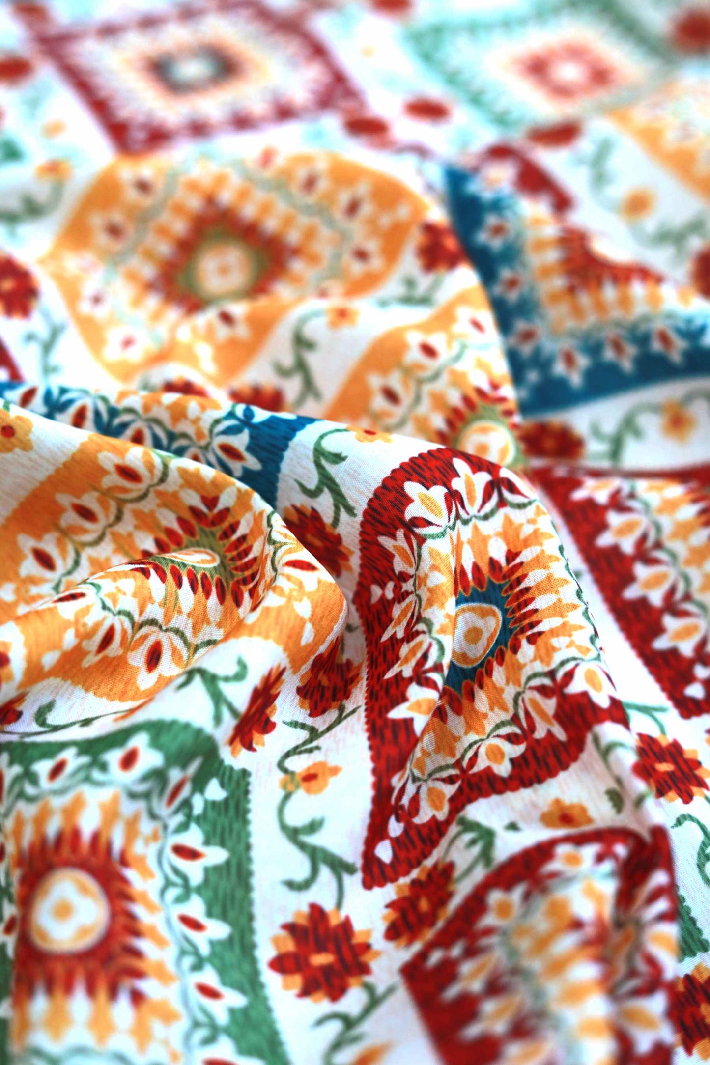Royal Blockscape Muslin Fabric