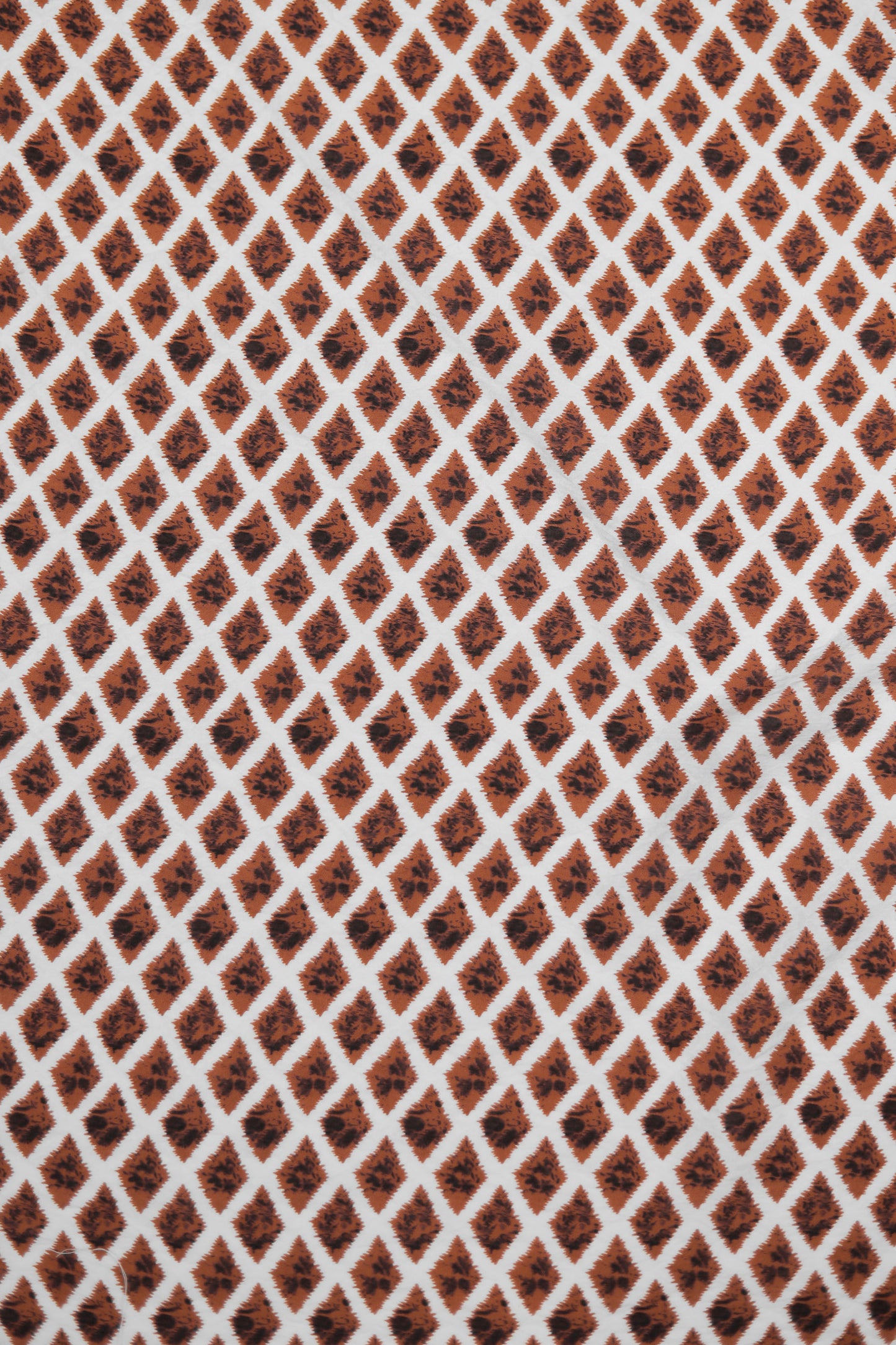 Diamond Drift Indigo Ikat Viscose Fabric